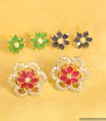 Multicolor Zircon   Studs
