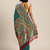 Teal Green & Gold-Toned Silk Blend Woven Design Banarasi Saree