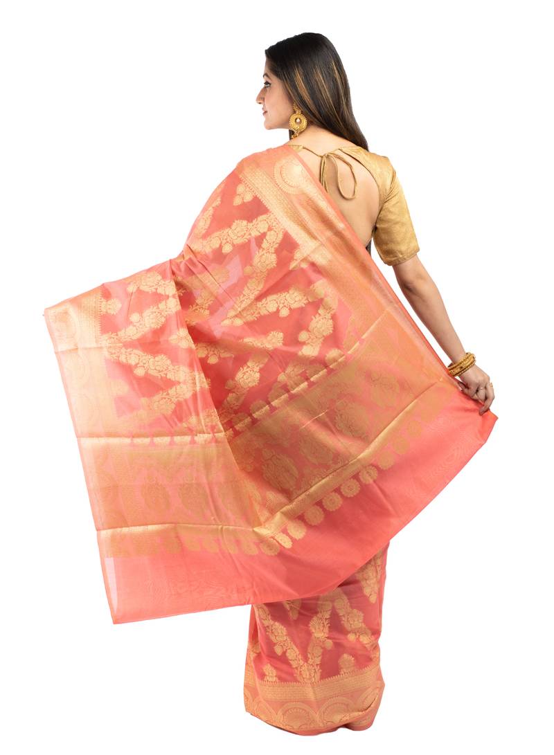 Bunkaari India Women Silk Blend Banarasi Zari saree