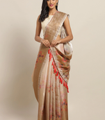Multicoloured Art Silk Floral Printed Maheshwari Saree