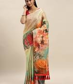 Multicoloured Art Silk Printed Maheshwari Saree