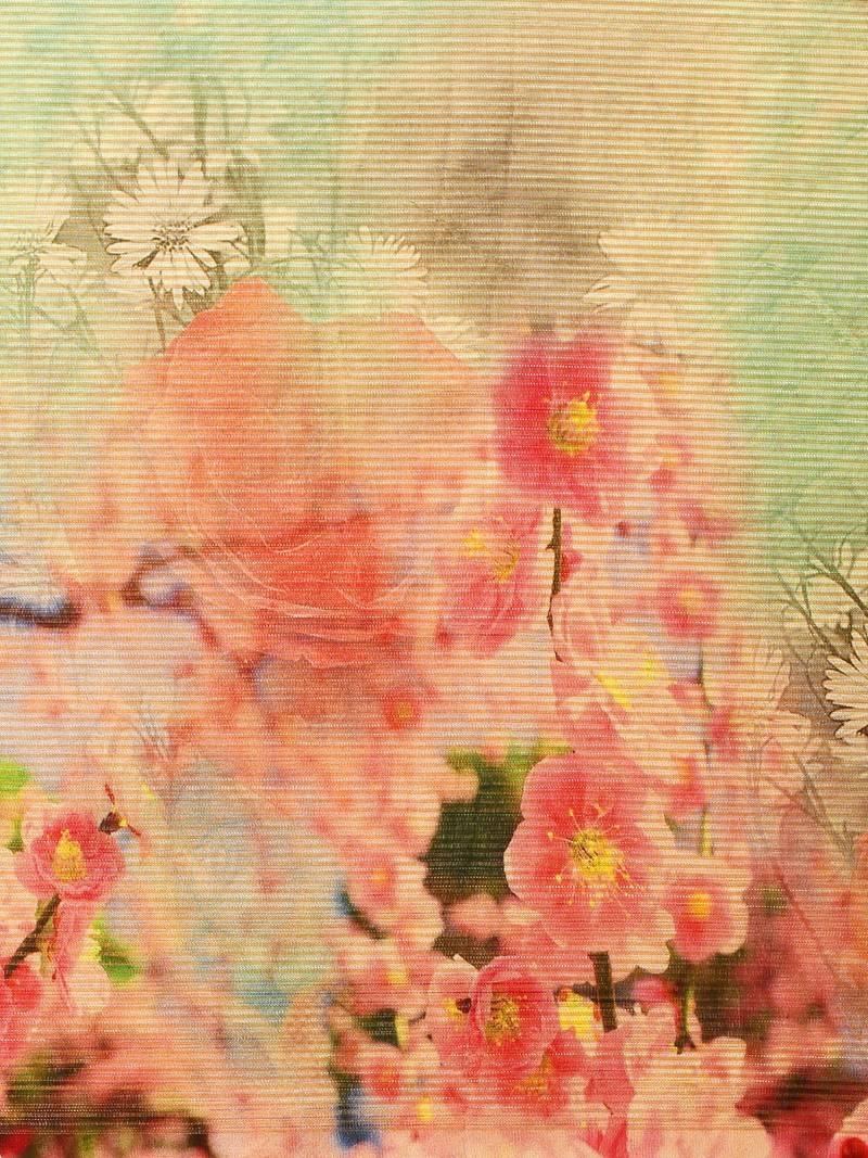 Multicoloured Art Silk Printed Maheshwari Saree