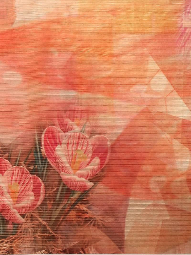 Camel Brown Art Silk Printed Maheshwari Saree