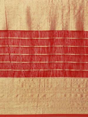 Orange & Red Supernet Checked Kota Saree 3