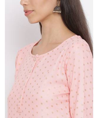 Span Persian Pink Cotton Kurta and Pant Set 6