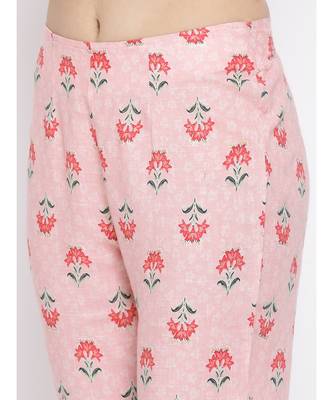 Span Persian Pink Cotton Kurta and Pant Set 7
