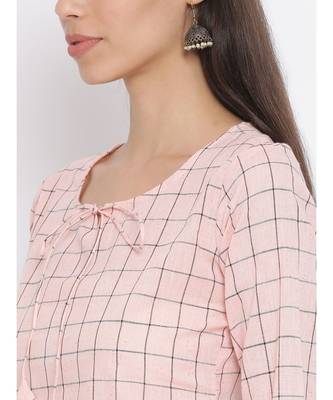 Span Persian Pink Cotton Kurta and Pant Set 6