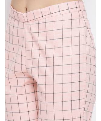 Span Persian Pink Cotton Kurta and Pant Set 7