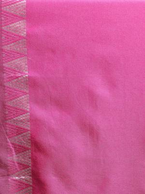 Purple & Black Linen Blend Colourblocked Saree 5