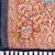 Orange & Blue Linen Blend Printed Ikat Saree