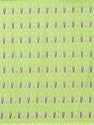 Purple & Green Floral Printed Ikat Designer Saree 5
