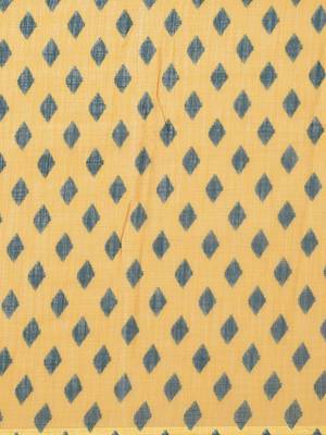 Off-White & Navy Blue Printed Ikat Saree 5