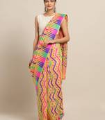 Orange Coloured Trendy Dhakai Jamdani Cotton Silk Saree