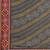 Black & White Kutchi Embroidered Half and Half Bandhani Saree