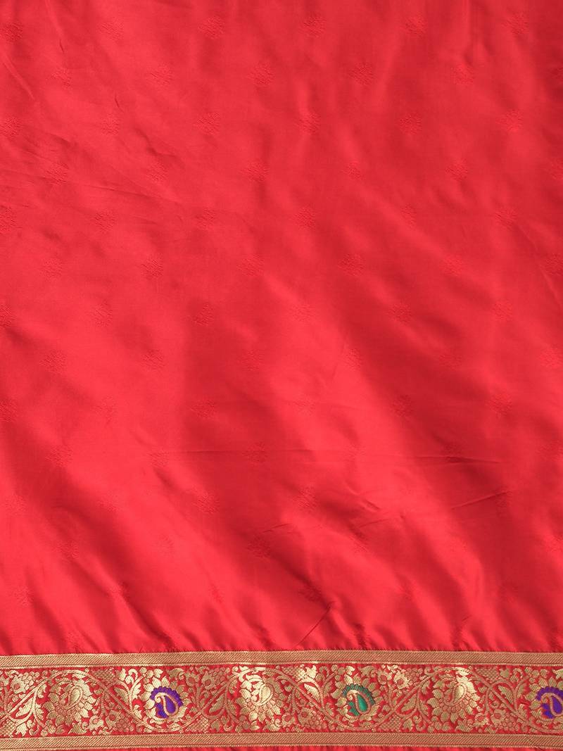 Purple & Gold-Toned Silk Blend Woven Design Kanjeevaram Saree