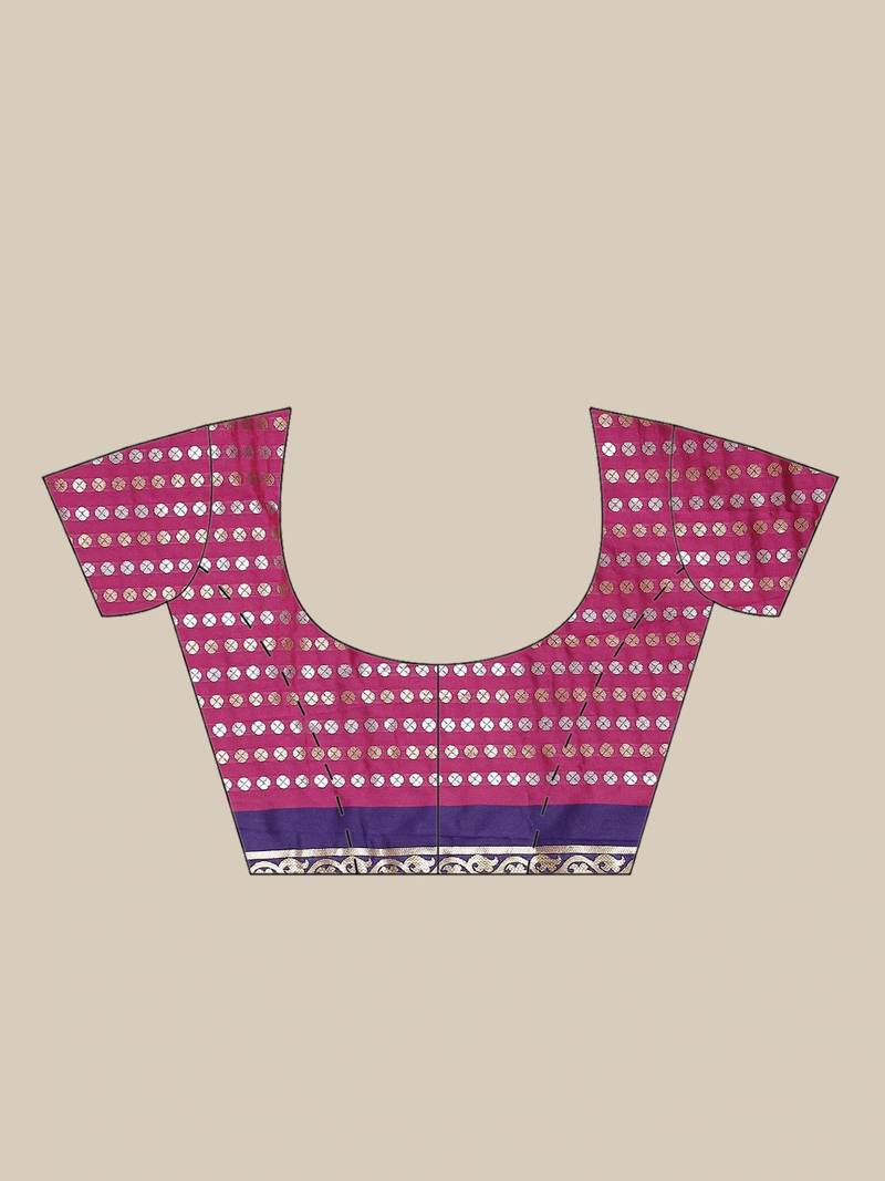 Purple & Golden Zari Woven Design Banarasi Saree
