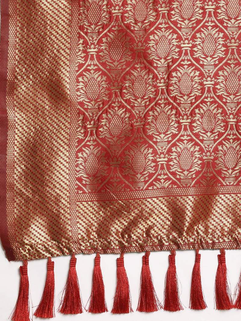 Grey Silk Blend Woven Design Patola Saree