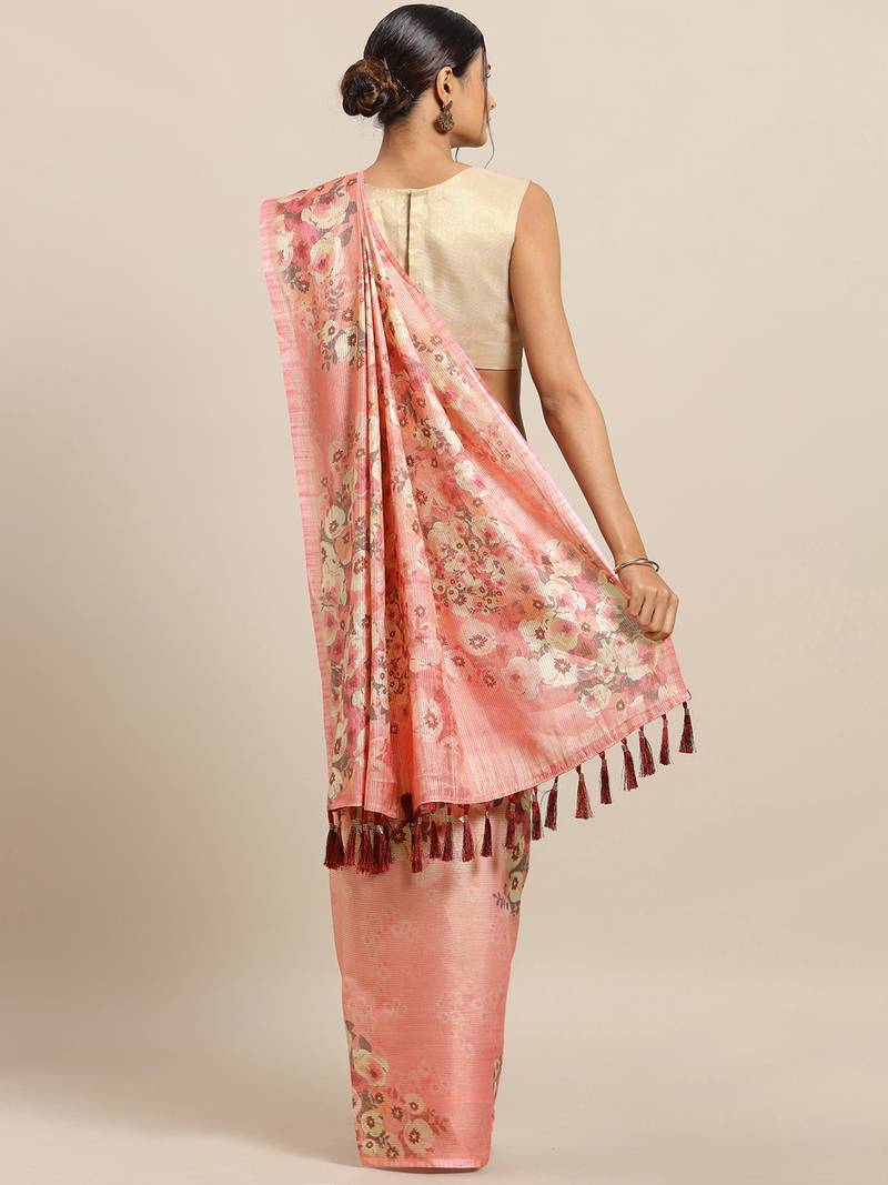 New Maheswari Silk Flower Digital Print Soft Silk Saree