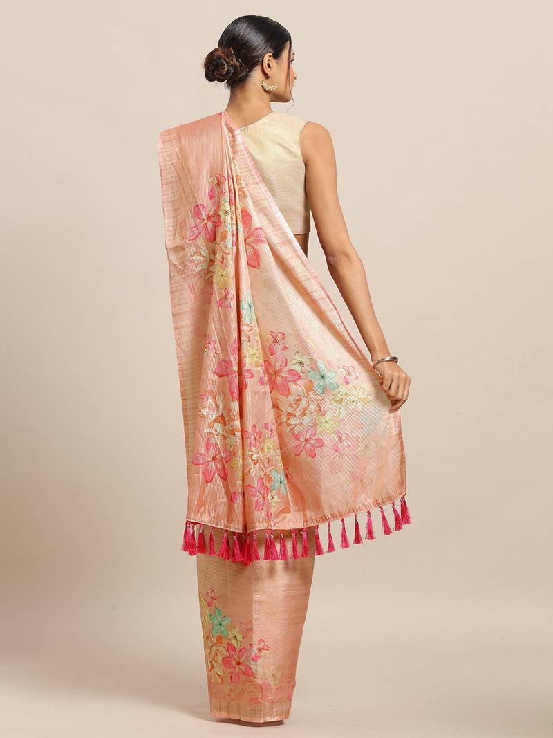 New Maheswari Silk Flower Digital Print Soft Silk Saree