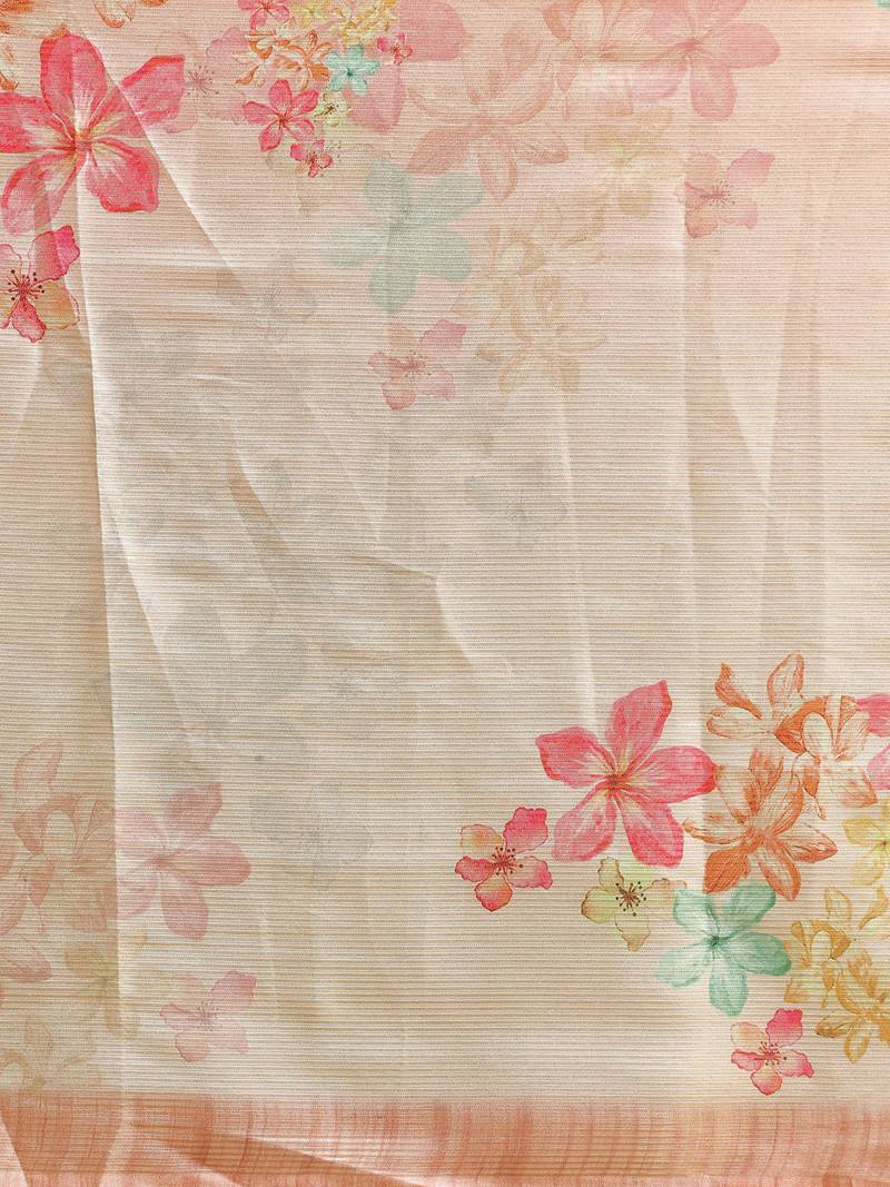 New Maheswari Silk Flower Digital Print Soft Silk Saree