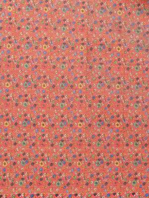 Black & Orange Digital Print Maheshwari Saree 5