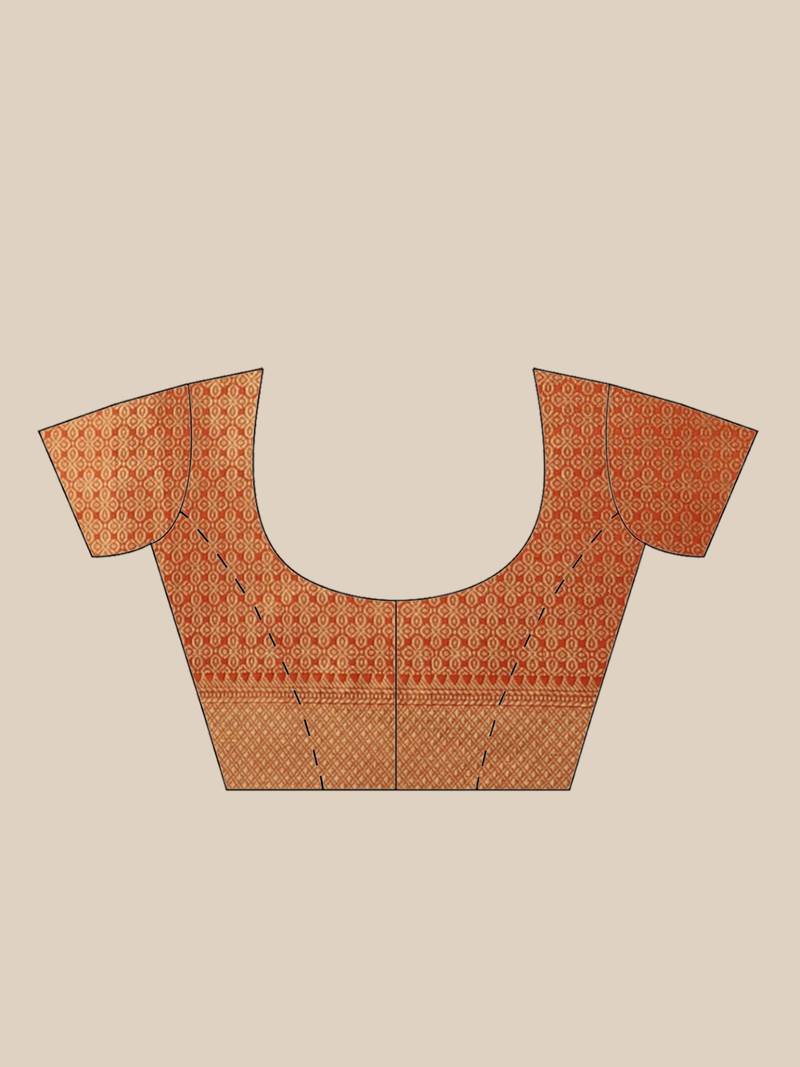 Pink & Golden Woven Design Patola Saree