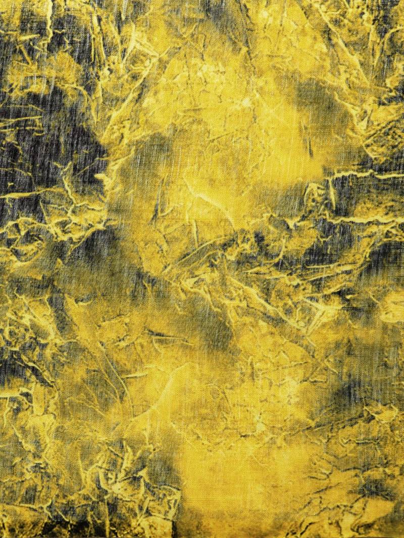 Yellow & Blue Linen Blend Blend Printed Saree