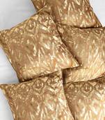 Ambbi Collections Foil Printed velvet cushion cover set of 5
