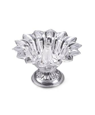 Serenity Akhand Silver Diya Lamp-MJD008 1