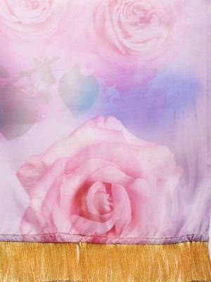 Lavender & Pink Pure Silk Printed Saree 4