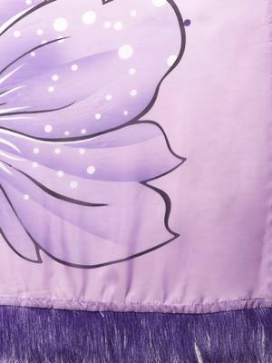 Lavender Floral Printed Pure Silk Saree 4