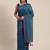Blue Plain Cotton Handloom Sarees With Blouse
