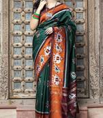 Green Weaving Silk Traditional Patola Saree