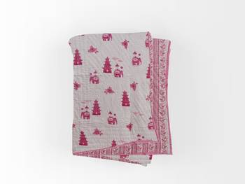 TEXSTYLERS Cotton Reversible Winter Block Print Jaipuri Single Bed Quilt With Filling(Pack of 2) 1