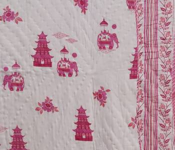 TEXSTYLERS Cotton Reversible Winter Block Print Jaipuri Single Bed Quilt With Filling(Pack of 2) 3
