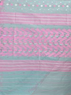 Blue hand woven silk cotton saree  4