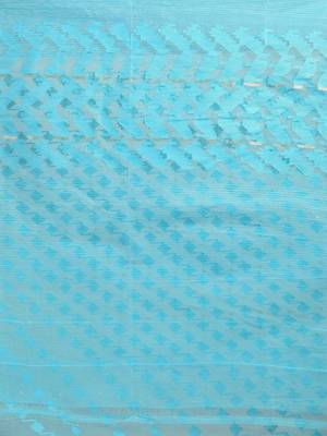 Blue hand woven silk cotton saree  4
