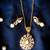 Gold Plated stone Pendant necklace sets