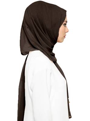 JSDC Free Size Women Occasion Wear Georgette Pearl Work Hijab Scarf Dupatta 4