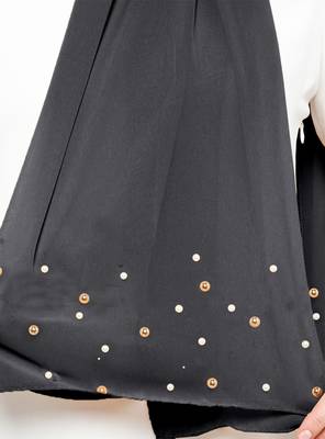 JSDC Outdoor Wear Georgette 2 Meter Pearl Work Daily Hijab Scarf For Women 2