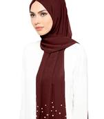 JSDC Casual Wear 2 Meter Long Islamic Georgette Pearl Work Dupatta Scarf