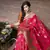 Dark pink Weaving Silk Traditional Patola Saree