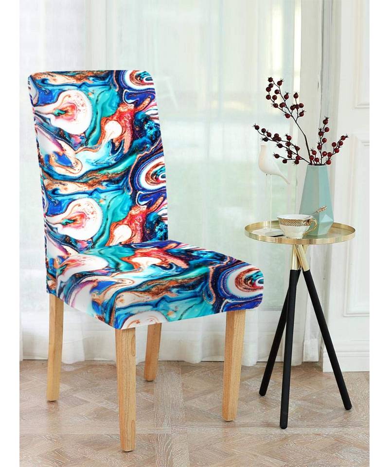 Cortina  Multicolor Elastic Chair Cover/Stretchable Removable & Washable