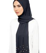 JSDC Occasional Wear 2 Meter Georgette Pearl Work Hijab Scarf