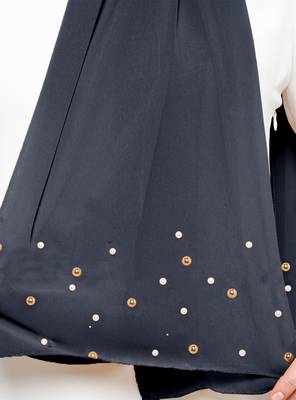 JSDC Occasional Wear 2 Meter Georgette Pearl Work Hijab Scarf 2