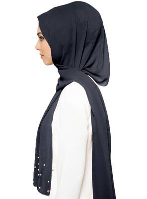 JSDC Occasional Wear 2 Meter Georgette Pearl Work Hijab Scarf 3