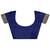 Navy blue woven art silk saree with blouse
