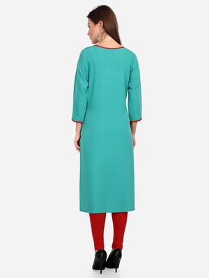 green American Crepe Digital Print trendy Kurta 2