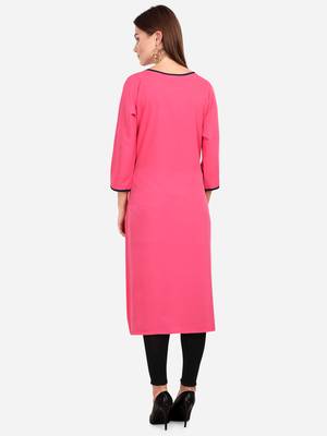 pink American Crepe Digital Print trendy Kurta 2