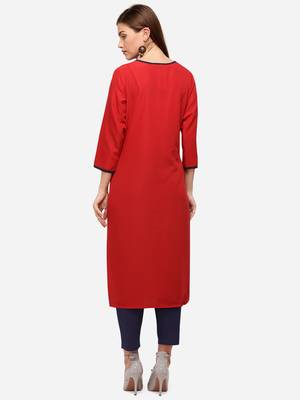 orange American Crepe Digital Print trendy Kurta 2